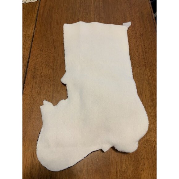 Hobby Kraft Storybook 18" Felt Christmas Stocking Handcrafted Skating Snowman - Picture 8 of 8